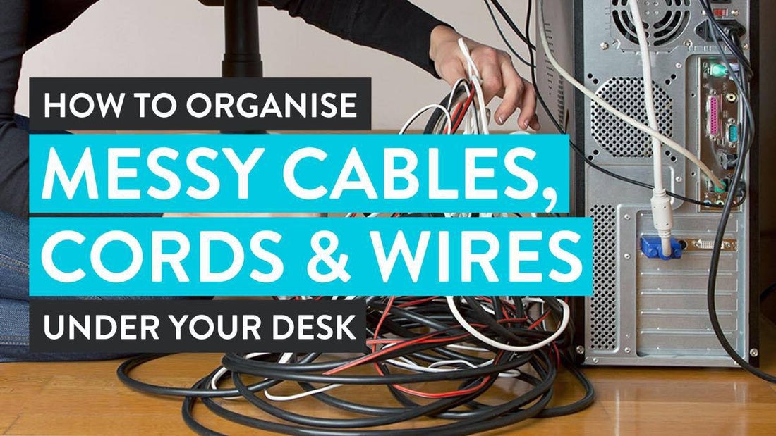 Under Desk Cable Management Tray - Under Desk Cable Organizer for Wire  Management. Desk Cable Tray for Office and Home. Compact Standing Desk Cable  Management Rack (Black Wire Tray - Set of