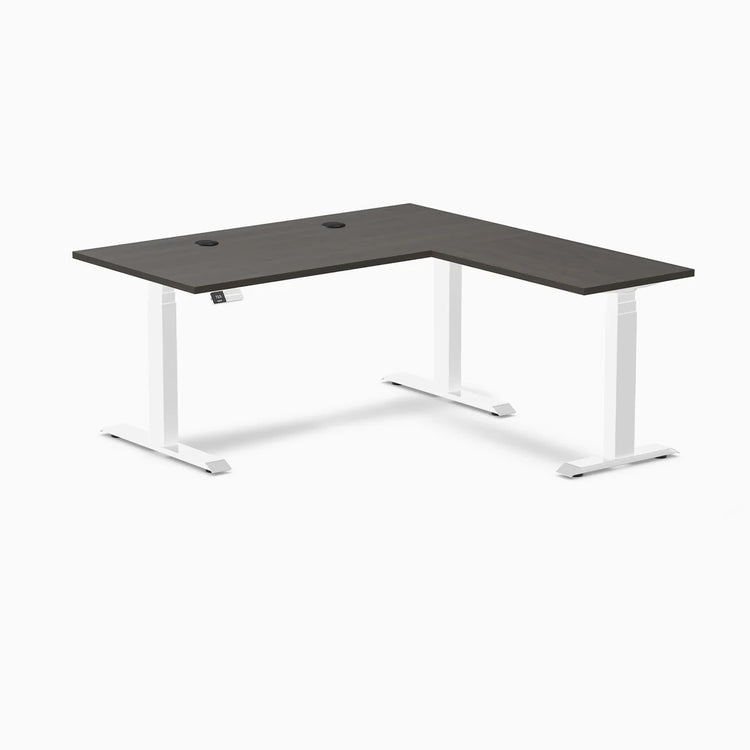 Desky L-Shape Laminate Sit Stand Desk