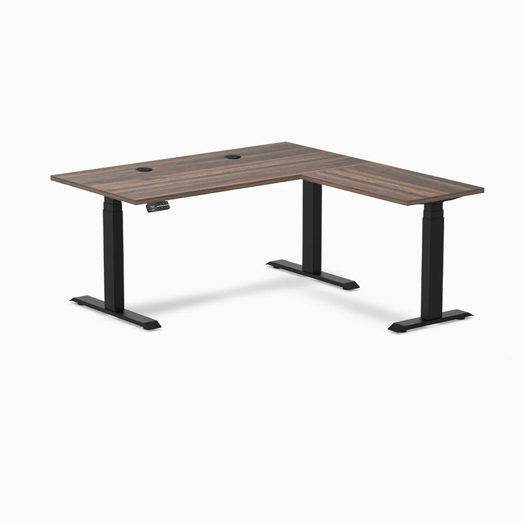 Desky L-Shape Laminate Sit Stand Desk
