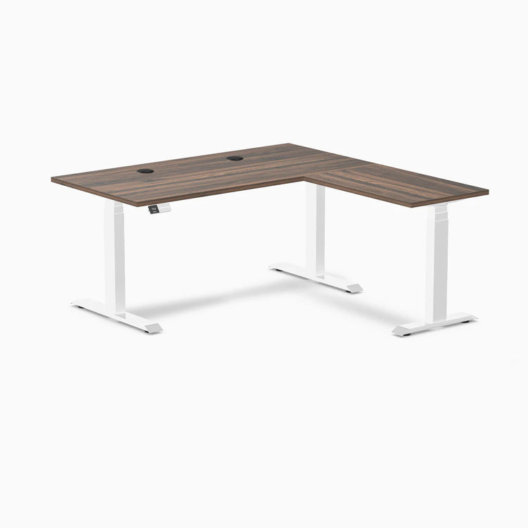 Desky L-Shape Laminate Sit Stand Desk