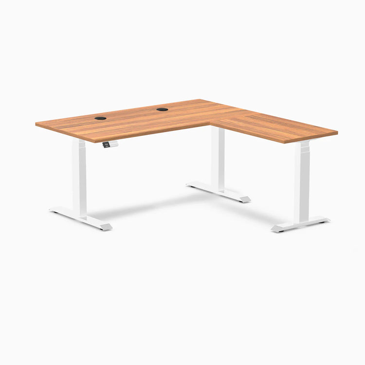 Desky L-Shape Laminate Sit Stand Desk
