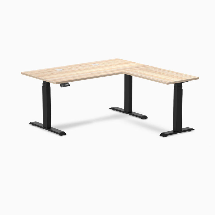 Desky L-Shape Laminate Sit Stand Desk