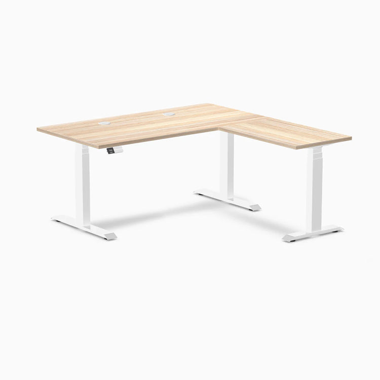 Desky L-Shape Laminate Sit Stand Desk