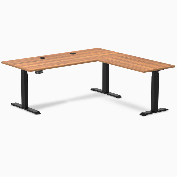 Desky L-Shape Laminate Sit Stand Desk