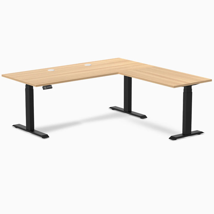 Desky L-Shape Laminate Sit Stand Desk