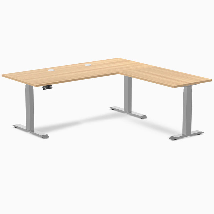 Desky L-Shape Laminate Sit Stand Desk