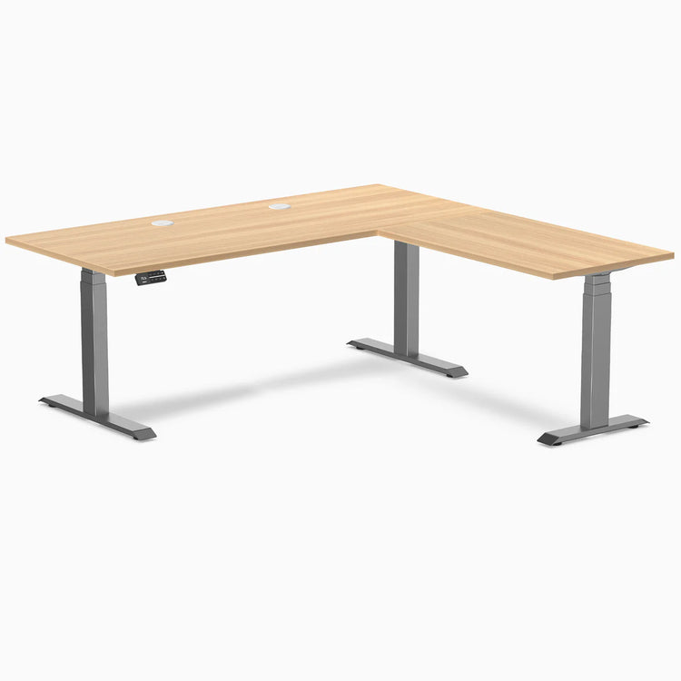 Desky L-Shape Laminate Sit Stand Desk
