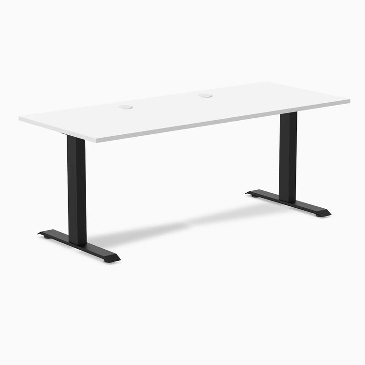 Desky Zero Scalloped Laminate Office Desk