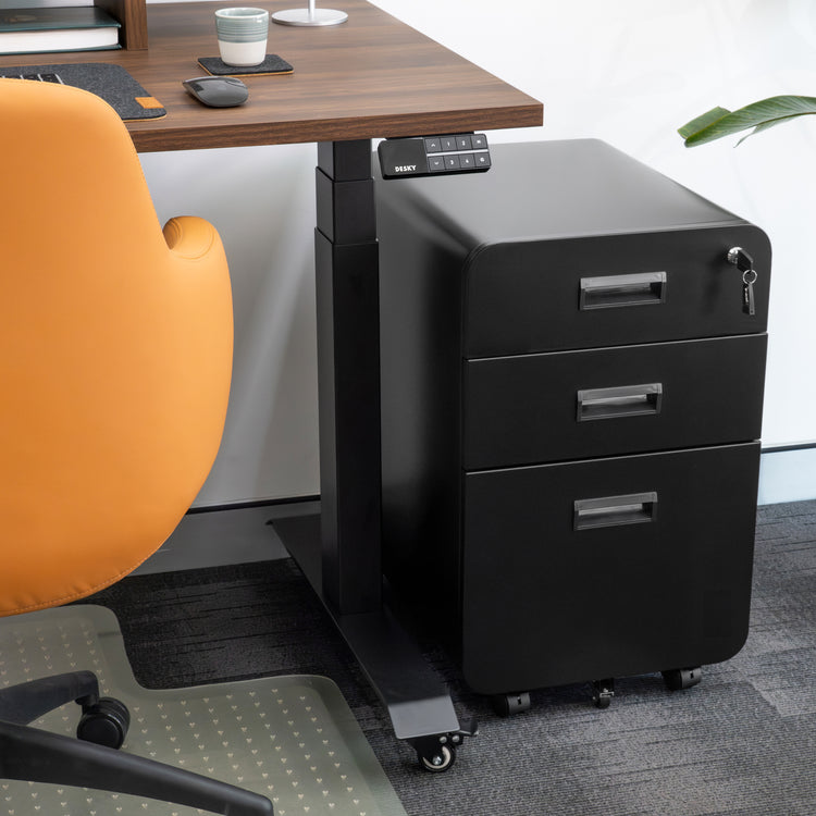 Desky 3 Drawer Mobile Filing Cabinet