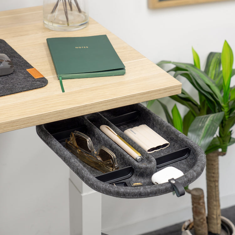 Under desk spin drawer felt - Desky