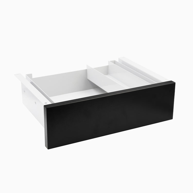 black drawer in white frame