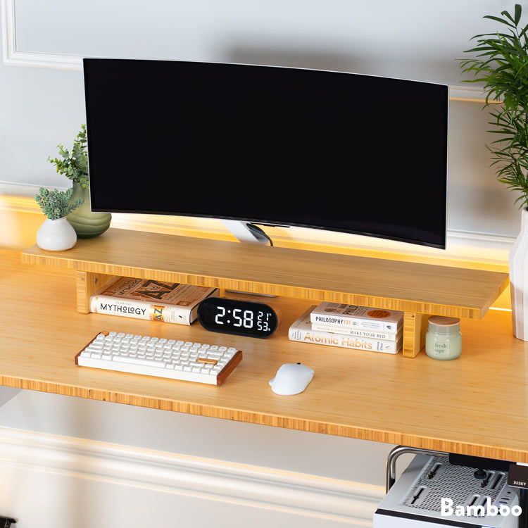 bamboo monitor stand