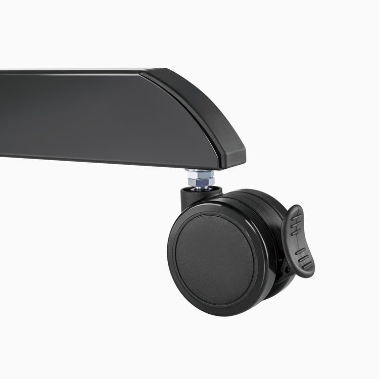 Desky Single Sit Stand Pedestal Desk lockable caster wheels