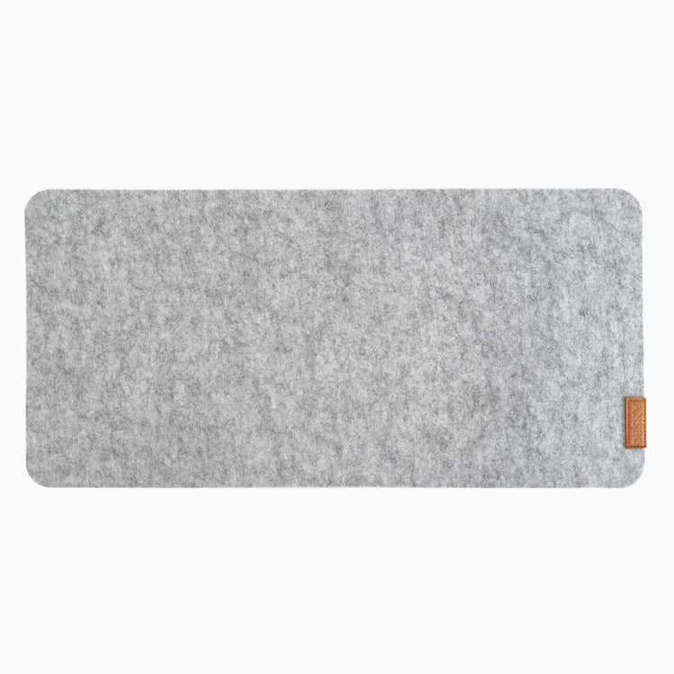 desky cork felt desk pad light grey