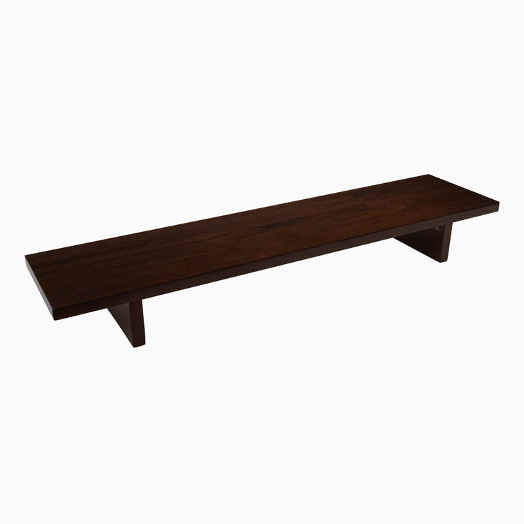 desky wooden monitor stand - dark walnut rubberwood