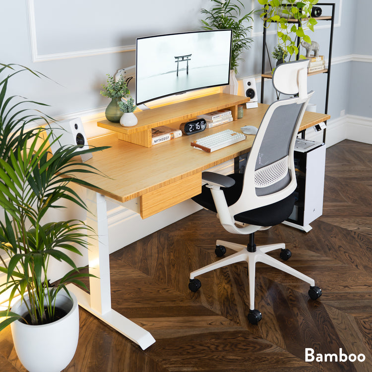 Desky Dual Bamboo Sit Stand Desk-Desky®