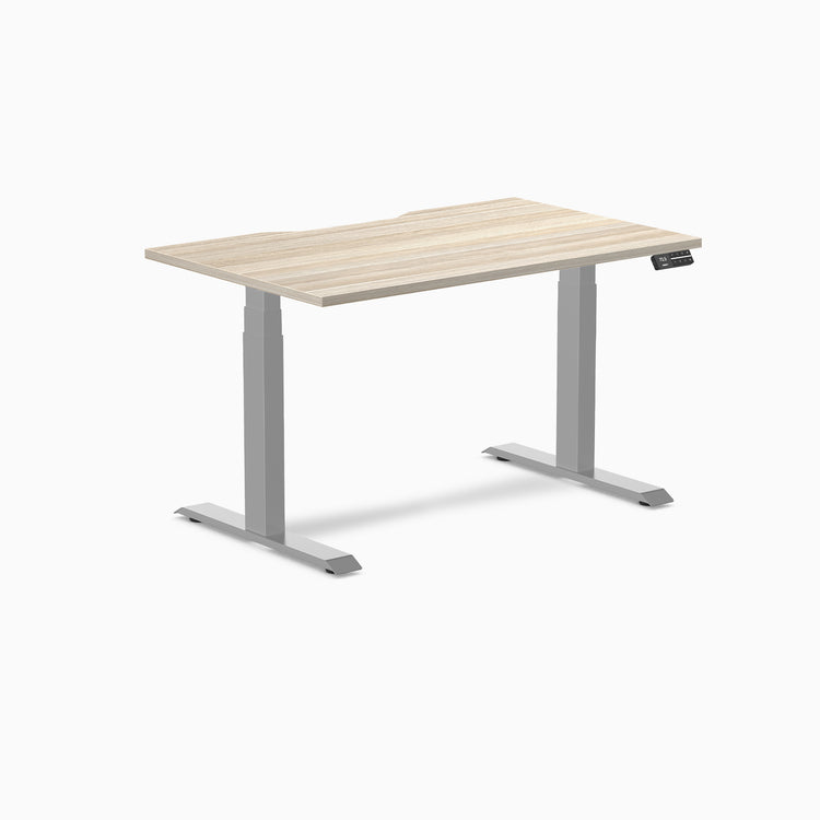 Desky Dual Scalloped Laminate Sit Stand Desk