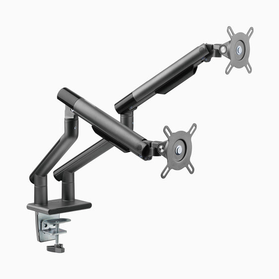 Desky Dual Slim Aluminium Monitor Arm in space grey