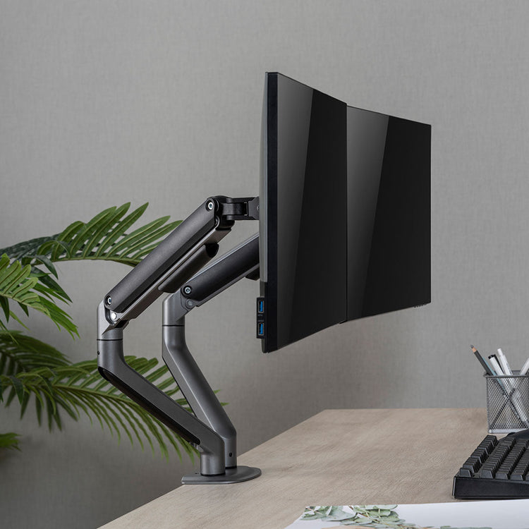 economical dual spring monitor arm