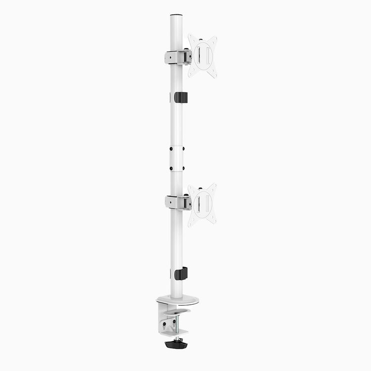 White vertical monitor mount