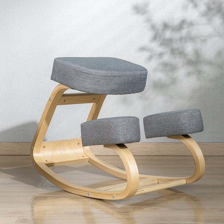 canvas and wood rocking chair