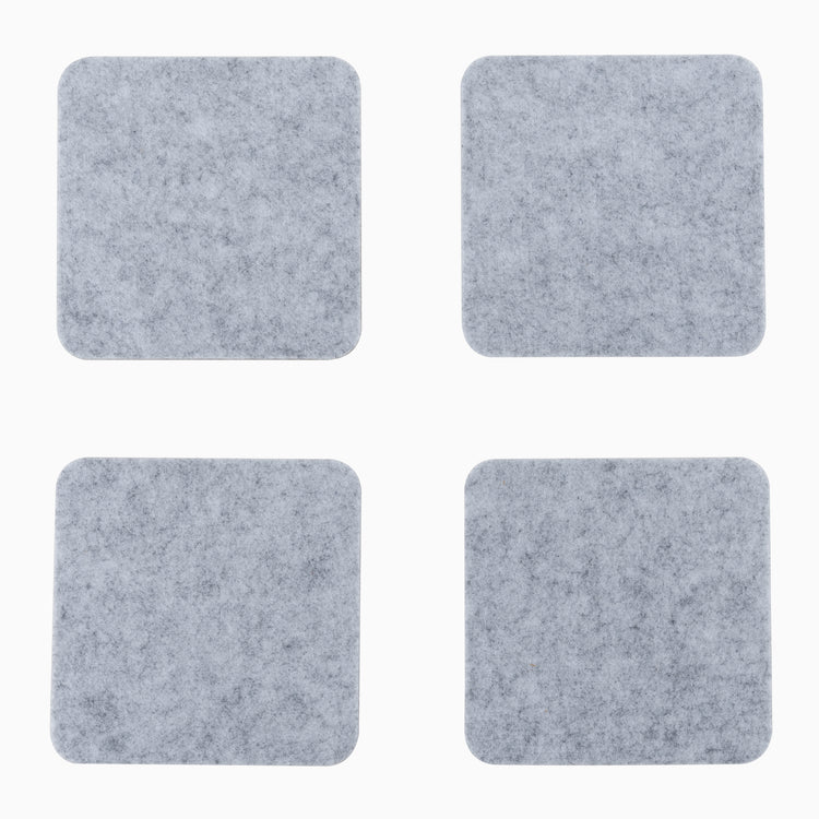 Desky felt cork coaster in light gray
