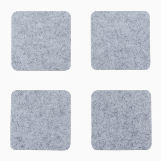 Desky felt cork coaster in light gray