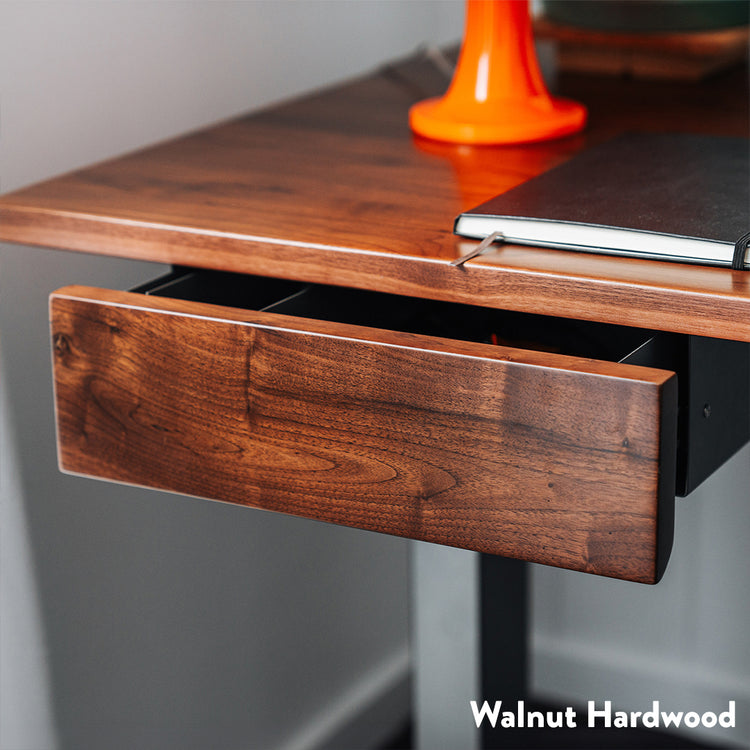 walnut hardwood under desk drawer