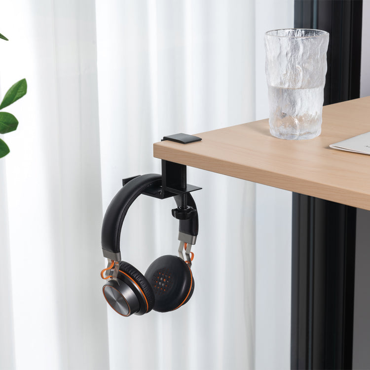 Black foldable headphone hanger