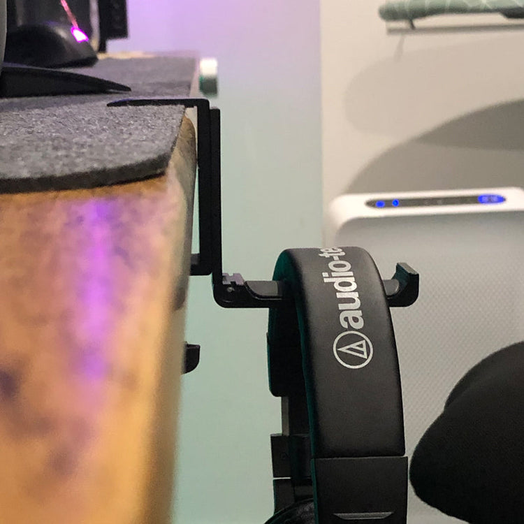 Desky Foldable Headphone Hook-Black- - Desky Canada