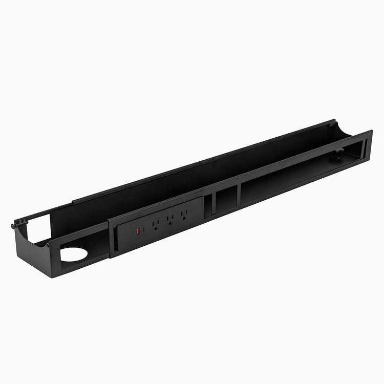 Black Desky Integrated cable channel 3 power