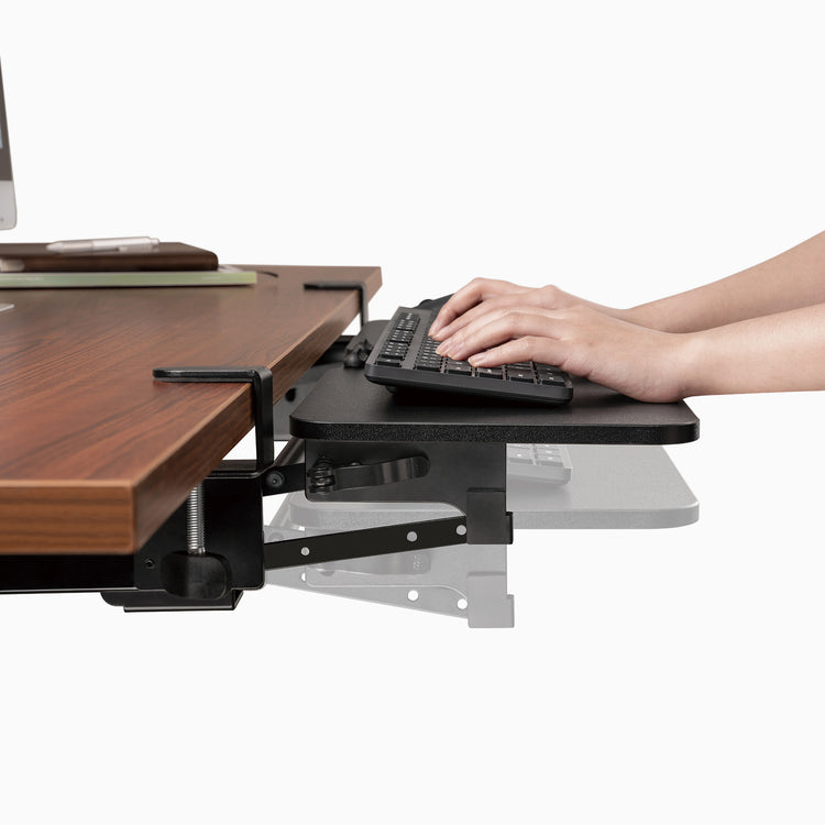 Desky keyboard tray adjustable height