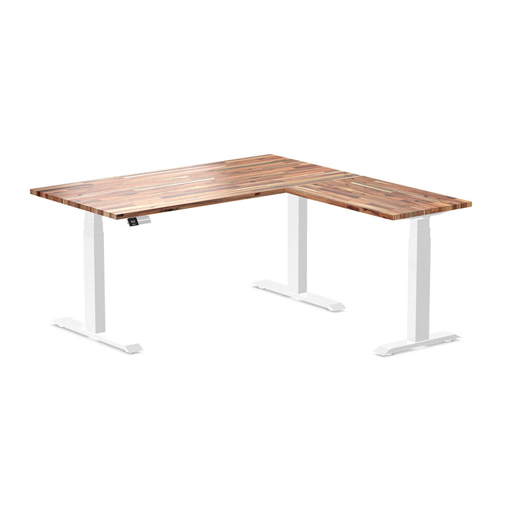 Desky Softwood L-Shape Sit Stand Desk