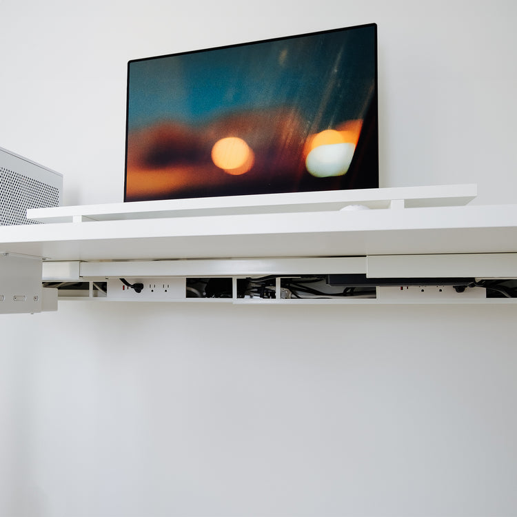 Desky standing desk with cable management channel