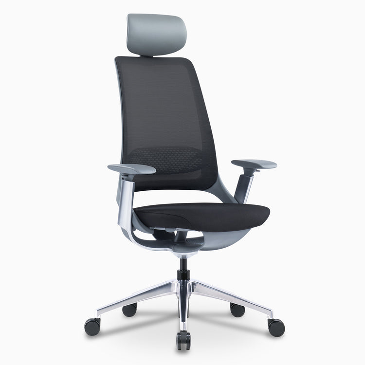 Desky Pulse Supportive Desk Chair with headrest black