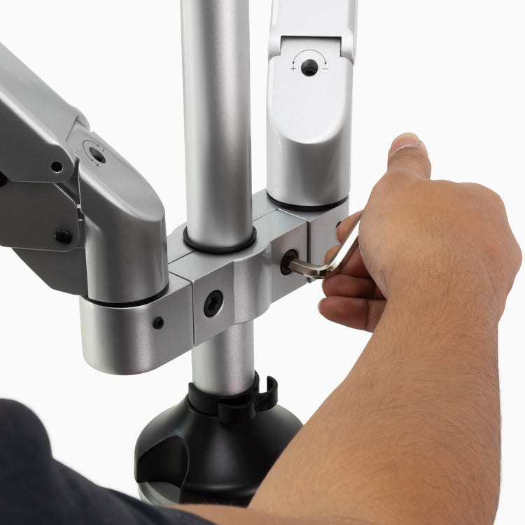 desky quad monitor arm adjustment
