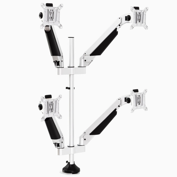 Quad monitor arm in white - Desky