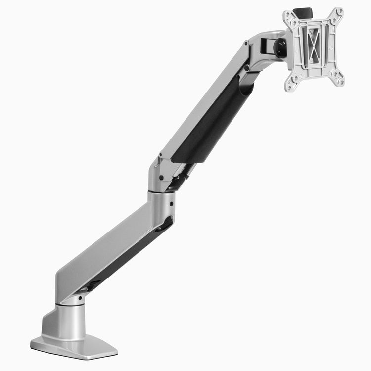 Silver heavy duty single monitor arm - Desky