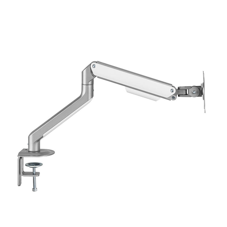 single spring monitor arm white / silver