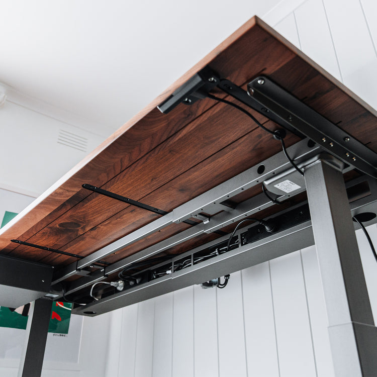 Space grey cable management desky desk