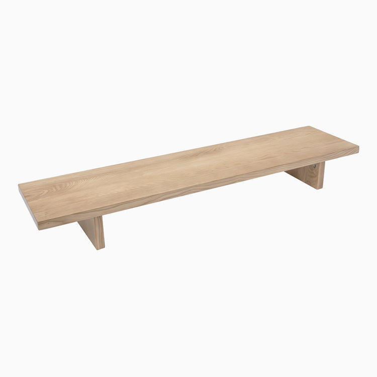 desky wooden monitor stand - white ash