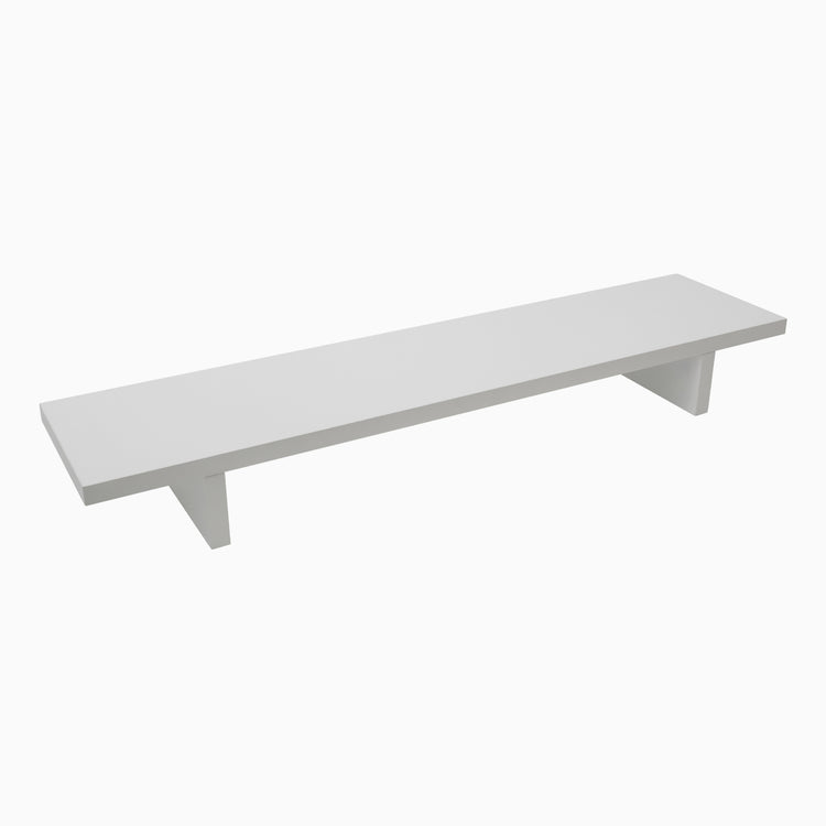desky white monitor stand
