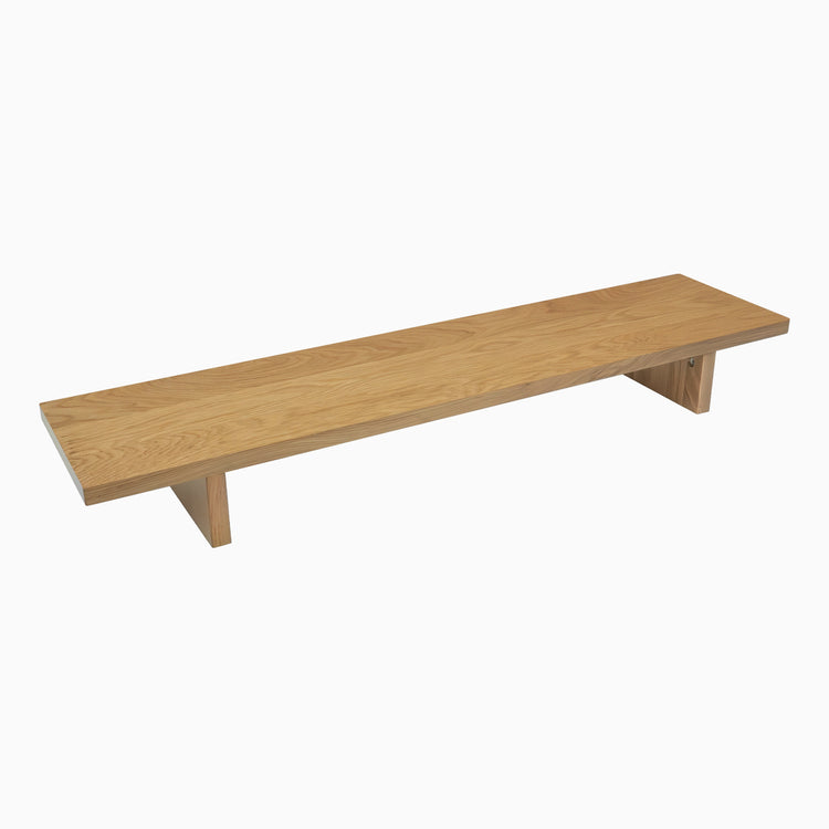 desky wooden monitor stand - white oak