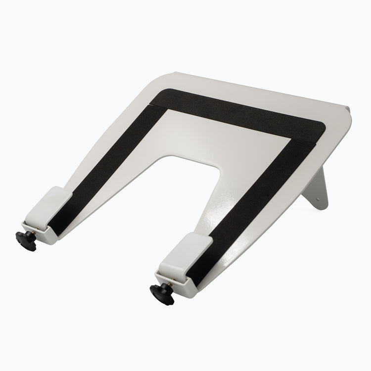 White Universal laptop mount monitor arm attachment