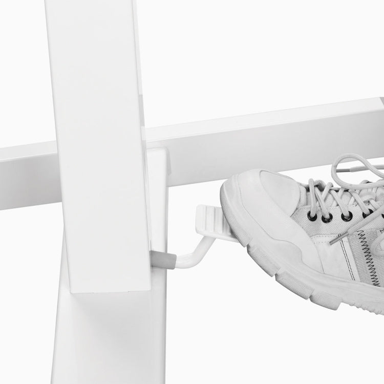 Lever adjustment pedestal desk