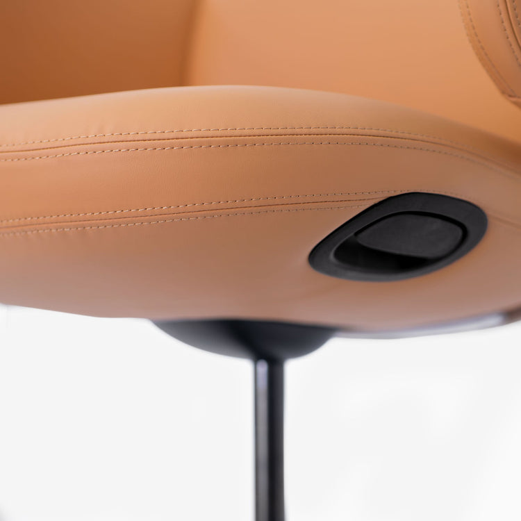 Desky Tan Office Chair Close Up