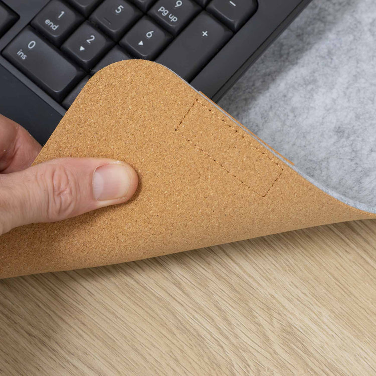 desky cork felt desk pad back