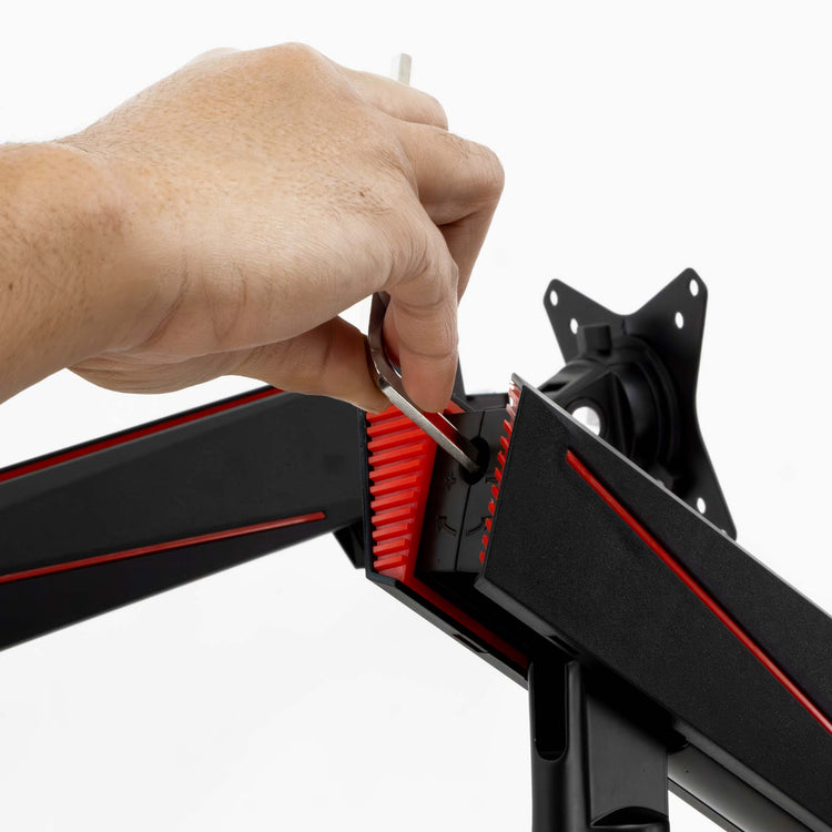 desky dual led gaming monitor arm