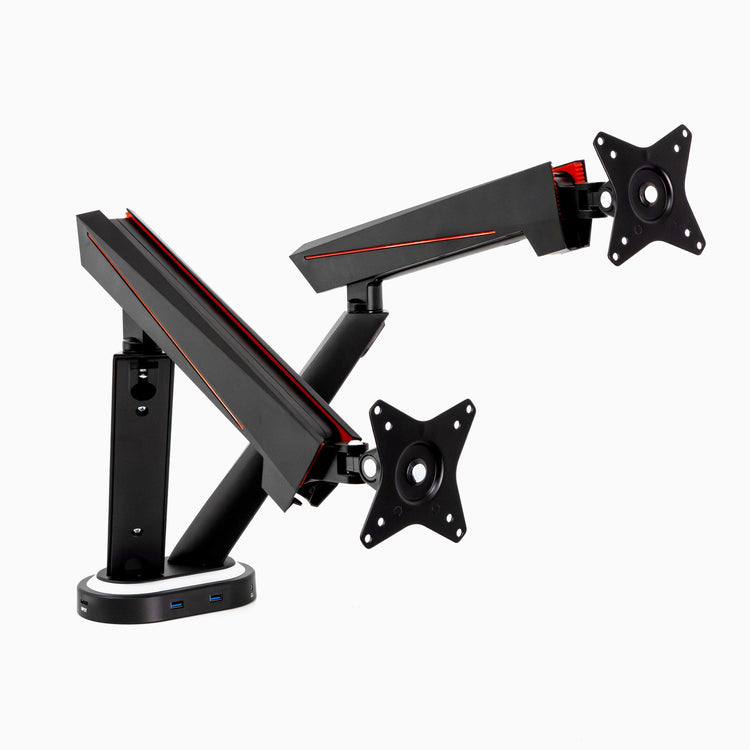 desky dual led gaming monitor arm