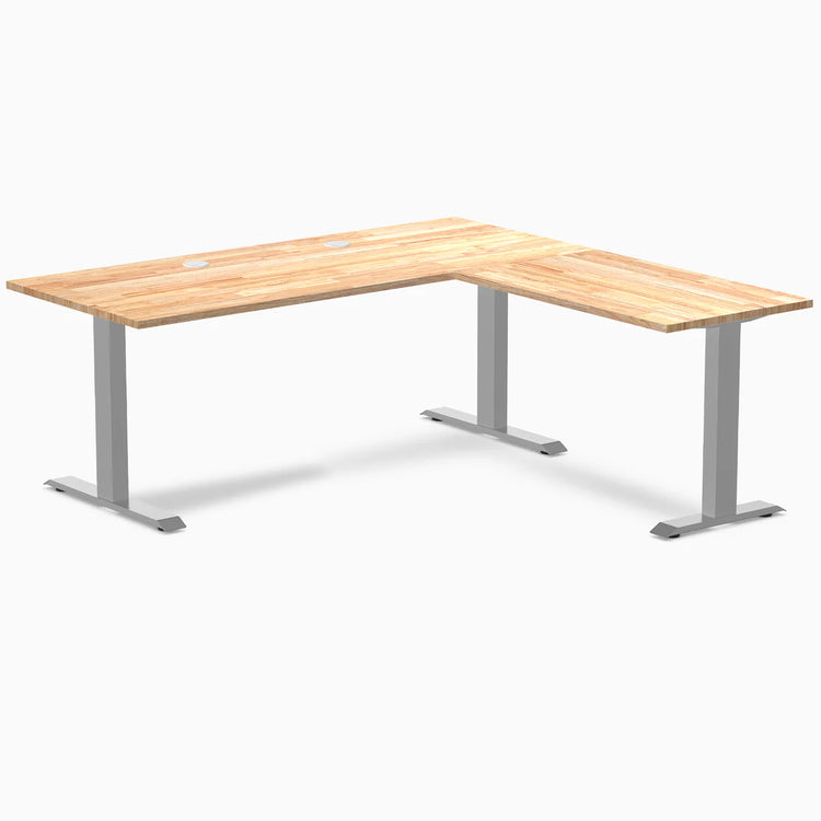 Desky Zero Rubberwood L-Shape Office Desk